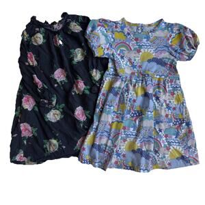 Lot of 2 - Mini Boden Girls Size 3-4yrs Dresses Long Short Sleeve MSRP $94